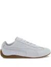 Puma Speedcat White Low Top Sneakers With Embossed Logo On The Tongue And Contrasting Sole In Leather Uni In White