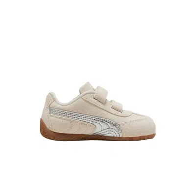 Pre-owned Puma Speedcat Td ' Metallic - Alpine Snow Silver' | Cream | Infant Size 6 In White