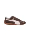 Puma Casual Low Top Sneakers With Contrast Stitching In Brown
