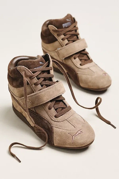 Puma Speedcat Wedge Sneakers In Brown