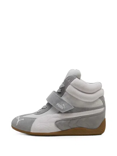 Puma Speedcat Wedge Touch-strap Sneakers In Gray