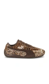 Puma Womens Leopard Brown Speedcat Og Leopard Leather Trainers In Multi