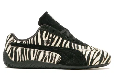 Pre-owned Puma Speedcat Zebra (women's) Sneakers In Warm White/ Black