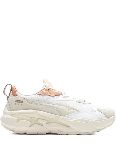 Puma Spina Nitro Premium Leather Sneakers In White