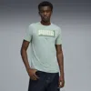 Puma Split Box T-shirt Men In Green