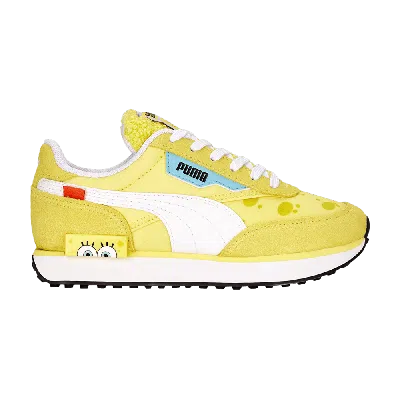 Pre-owned Puma Spongebob Squarepants X Future Rider Jr 'spongebob' In Yellow