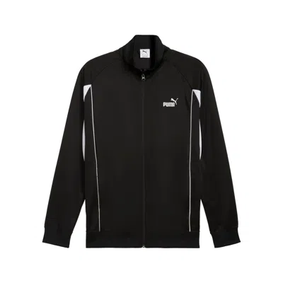 Puma Sport Heritage Men's Zip-up Track Jacket In Black