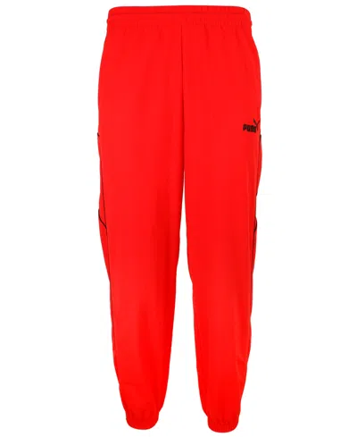 Puma Sport Men's Woven Regular Fit Pants In Red