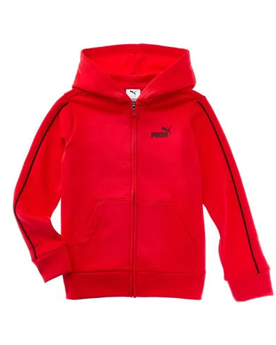 Puma Kids'  Sport Pack Fleece Zip-up Hoodie In Red