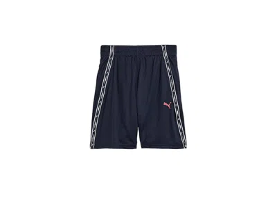 Puma Sport Pack Knit Shorts (big Kid) Boy's Shorts Navy : Lg (14-16 Big Kid) 7.5, Polyester In Black