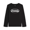 Puma Sport Pack Little Kids' Long Sleeve T-shirt In Black