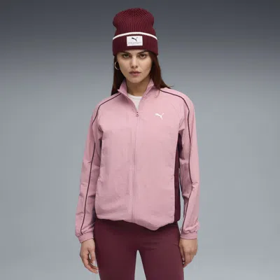 Puma Sport Woven Full-zip Jacket Women In Pink