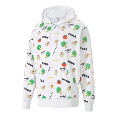 Puma Sports Breathable Printing Running Breathable Casual Pullover White In Multi