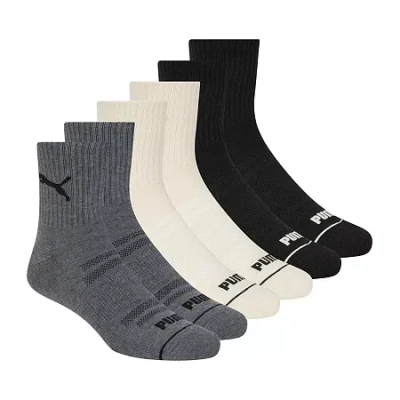 Puma Sportstyle Training High Mens Breathable Multi-pack 6 Pair Quarter Ankle Socks