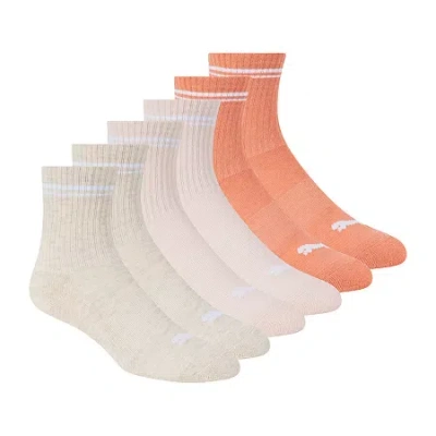 Puma Sportstyle Training Low Womens 6 Pair Crew Socks In Pink