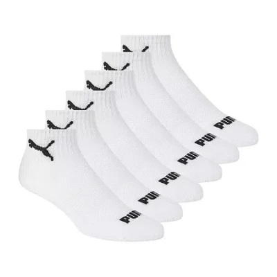 Puma Sportstyle Training Womens Multi-pack 6 Pair Quarter Ankle Socks In White