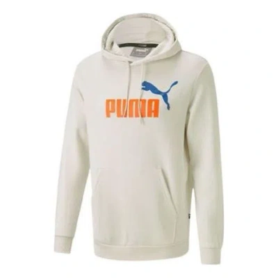 Puma Sportswear Logo Hoodie 'white Orange Blue'