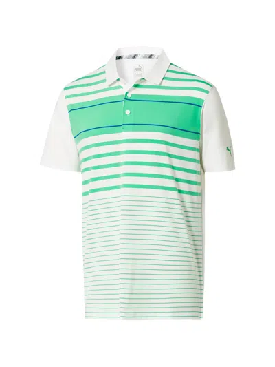 Puma Spotlight Striped Polo Shirt In White