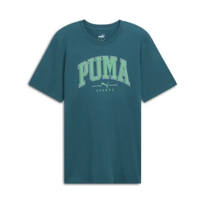 Puma Squad Big Logo Men's T-shirt In Cold Green