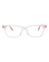 Puma Square-frame Acetate Optical Frames In Transparent