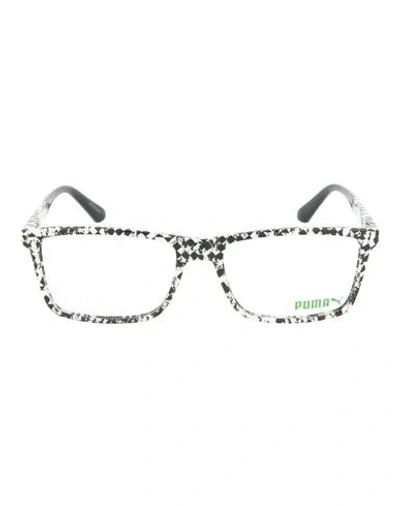 Puma Square-frame Injection Optical Frames Man Eyeglass Frame Black Size 55 Plastic Material In Multi