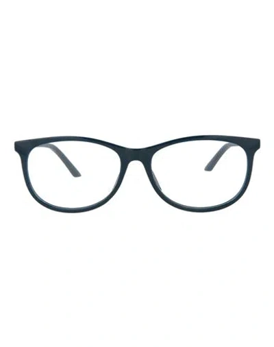 Puma Square-frame Injection Optical Frames Woman Eyeglass Frame Blue Size 56 Plastic Material