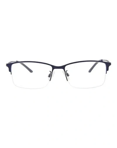 Puma Square-frame Metal Optical Frames Man Eyeglass Frame Blue Size 56 Metal