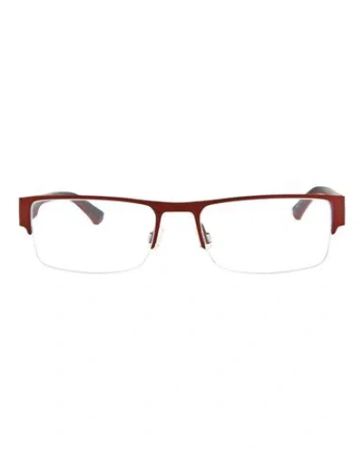 Puma Square-frame Metal Optical Frames Man Eyeglass Frame Purple Size 55 Metal In Brown