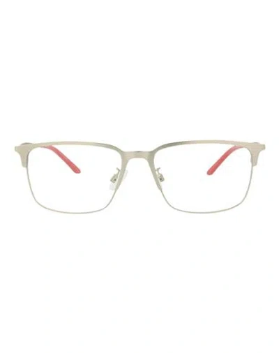 Puma Square-frame Metal Optical Frames Man Eyeglass Frame Silver Size 56 Metal