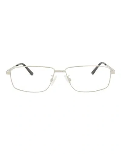Puma Square-frame Metal Optical Frames Man Eyeglass Frame Silver Size 57 Metal In Metallic