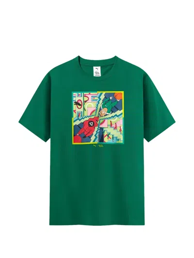 Puma Squid Game Graphic-print T-shirt In Green