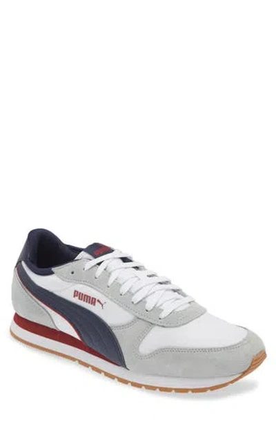 Puma Sr Siege Sneaker In Smokey Gray- Navy-red