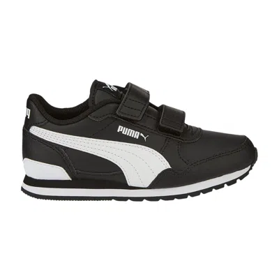 Pre-owned Puma St Runner V3 Leather Little Kid 'black White' | Kid's Size 11