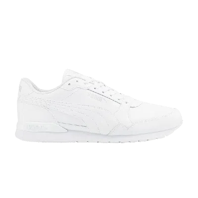 Pre-owned Puma St Runner V3 Leather 'white Grey Violet'
