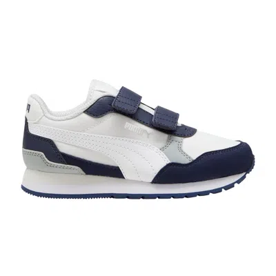 Pre-owned Puma St Runner V4 Nylon Little Kid 'white Navy' | Blue | Kid's Size 3