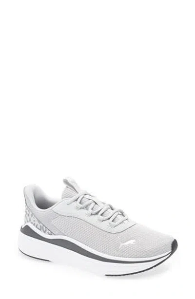 Puma Stakd Evo Premium Knit Sneaker In Cool Light Gray- Silver