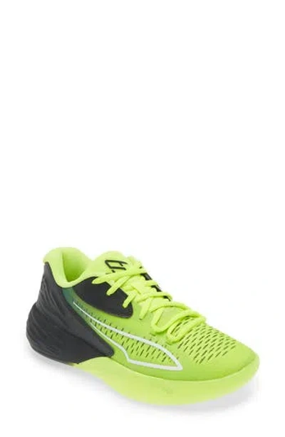 Puma Stewie 1 Quiet Fire Sneaker In Lime Squeeze- Black