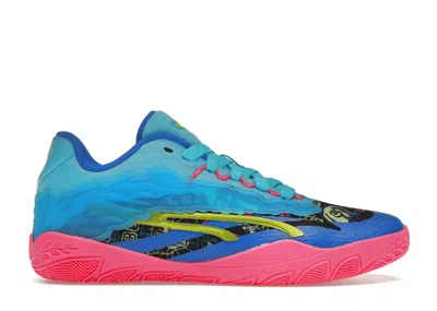 Pre-owned Puma Stewie 3 Tokyo Nights (women's) Sneakers In Bright Aqua/fluro Pink Pes/ Black