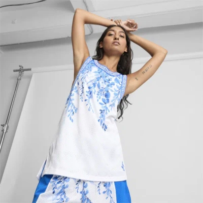 Puma Stewie X City Of Love Women's Basketball Jersey In White-aop