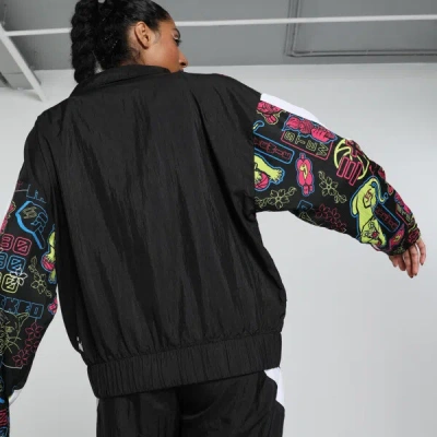 Puma Stewie X Tokyo Nights Women's Track Jacket In Black-aop