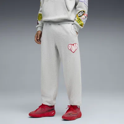Puma Sticker Pack Sweatpant Men In Gray