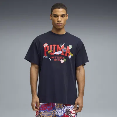 Puma Sticker Pack T-shirt Ii Men In Blue