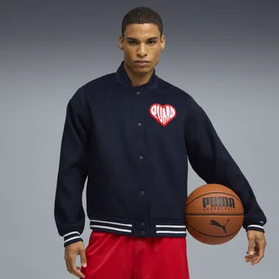 Puma Sticker Pack Varsity Jacket Men In Blue