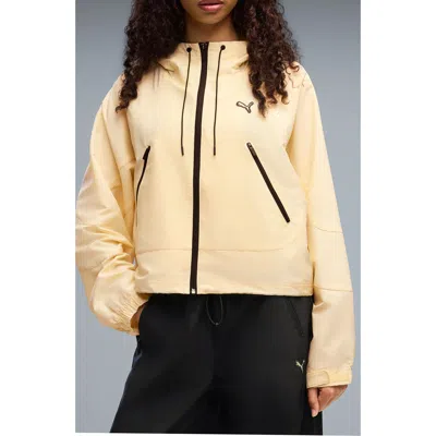 Puma Street Glam Oversize Jacket In Yellow