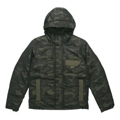Puma Streetstyle 480 Hooded Camo Down Jacket 'black' In Multi
