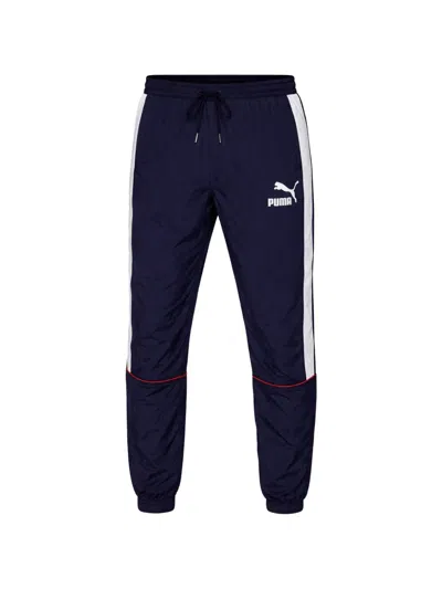 Puma Stripe Woven Track Pants In Blue