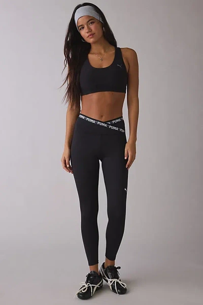 Puma Strong Crisscross High-waist 7/8 Legging In Black, Women's At Urban Outfitters In Multi