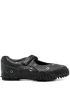 Puma Mostro Fey Ballet Flats With Silver Detail In Black