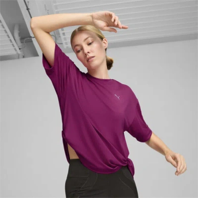 Puma Studio Women's Twist T-shirt In Magenta Gleam