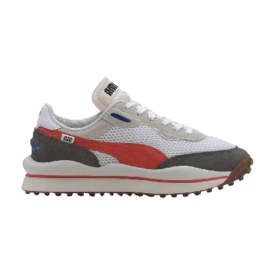 Pre-owned Puma Style Rider 'stream On - White Orange'